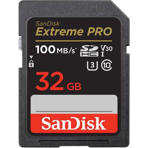 SanDisk 32GB 100MB/s Extreme PRO UHS-I SDHC Memory Card      filler